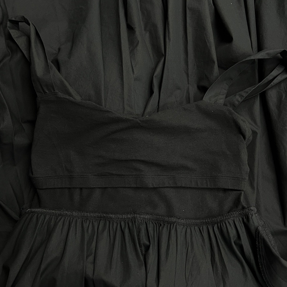 J. Crew Factory Black Midi Sundress with Square Neck - Picture 8 of 10